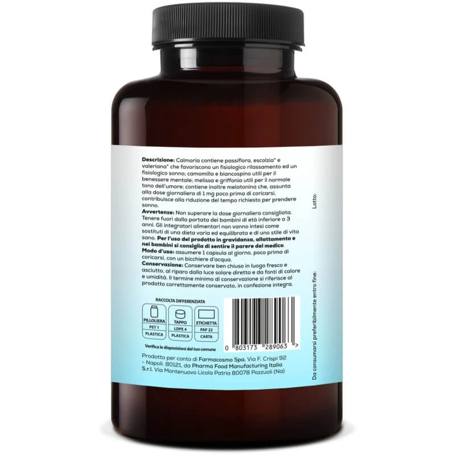 Calmòria 60 capsules – een voedingssupplement voor slaap en gemoedstoestand