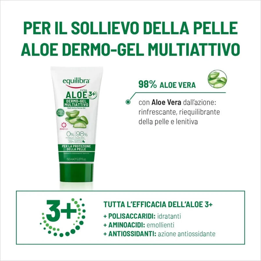 Gel multi-actif pour la peau Equilibra Extra Aloe - Protecteur et apaisant, 150 ml