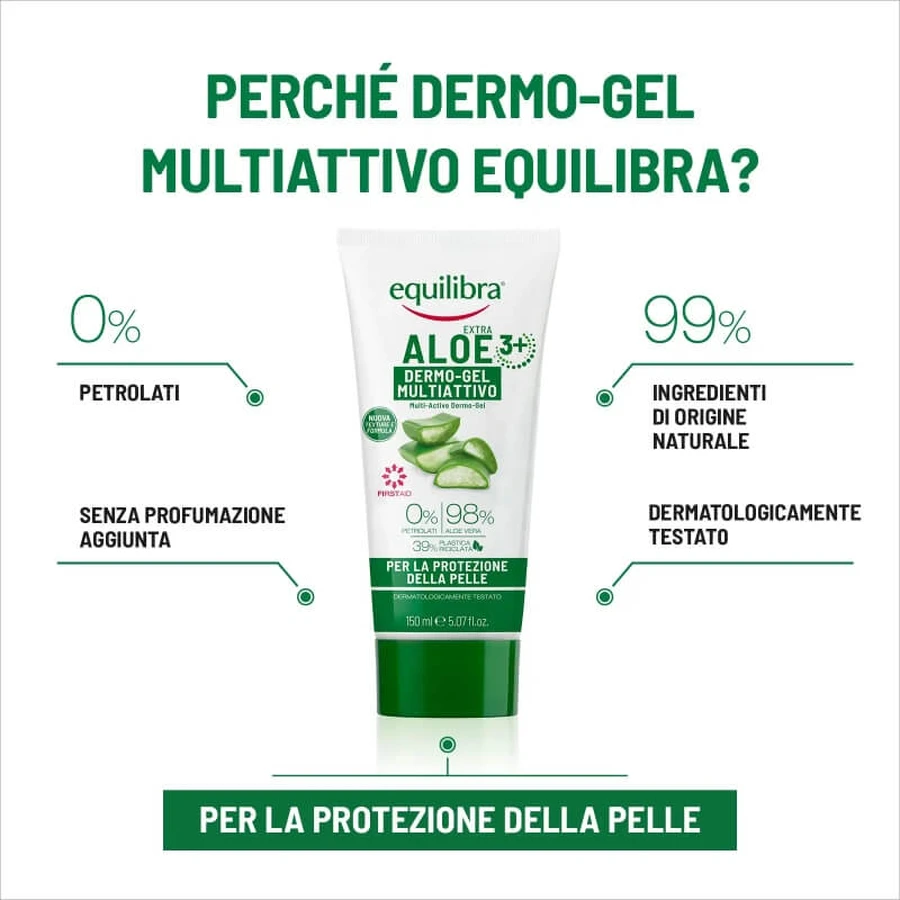 Gel multi-actif pour la peau Equilibra Extra Aloe - Protecteur et apaisant, 150 ml