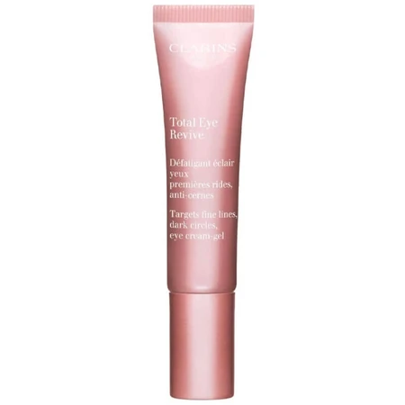 Clarins Total Eye Revive - Crema-gel revitalizante para el contorno de los ojos que reduce la hinchazón y las ojeras, 15 ml