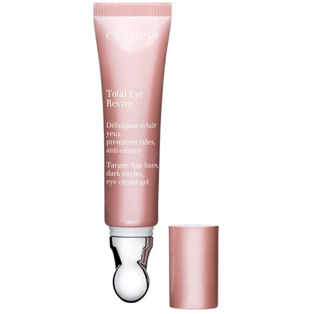 Clarins Total Eye Revive - Crema-gel revitalizante para el contorno de los ojos que reduce la hinchazón y las ojeras, 15 ml
