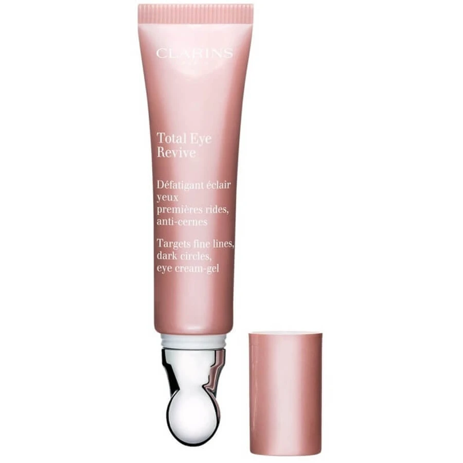 Clarins Total Eye Revive - Crema-gel revitalizante para el contorno de los ojos que reduce la hinchazón y las ojeras, 15 ml