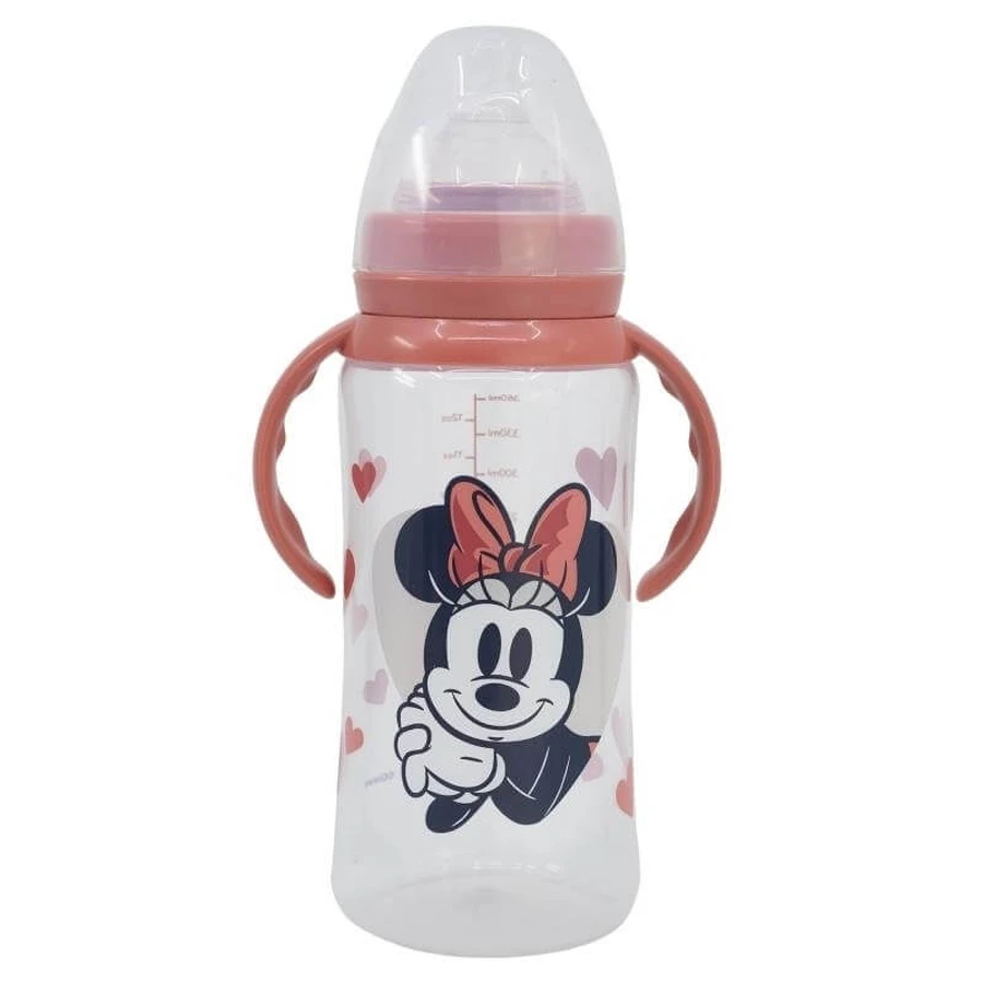 Biberon anti-colique Stor Disney Minnie avec tétine en silicone et débit réglable, dès la naissance, 360 ml