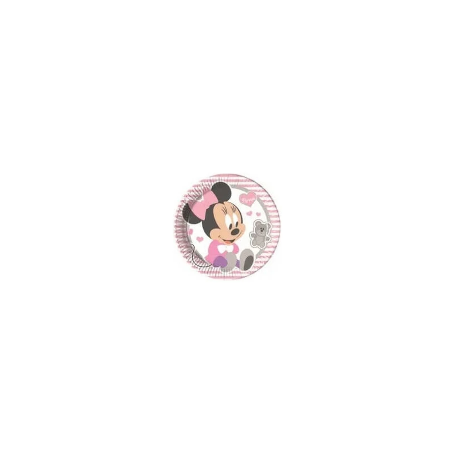 Procos Small Plates for Minnie and Friends Parties, Set of 8 Small Plates