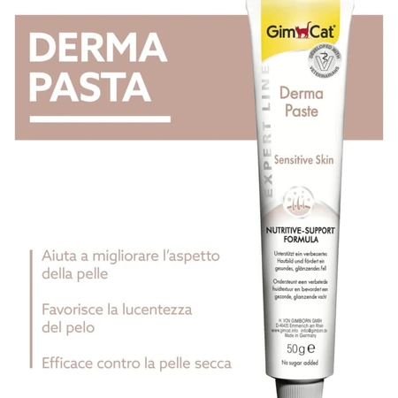 Gimborn Gimcat Derma Paste Nutritive Formula - Supplementary Paste for Cat Skin and Coat, 50 g