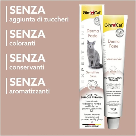 Gimborn Gimcat Derma Paste Nutritive Formula - Supplementary Paste for Cat Skin and Coat, 50 g
