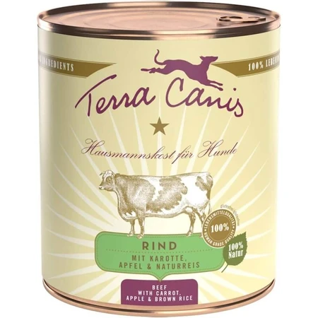 Terra Canis Classic Beef - Complete Wet Food for Adult Dogs of Normal Weight, 800 g