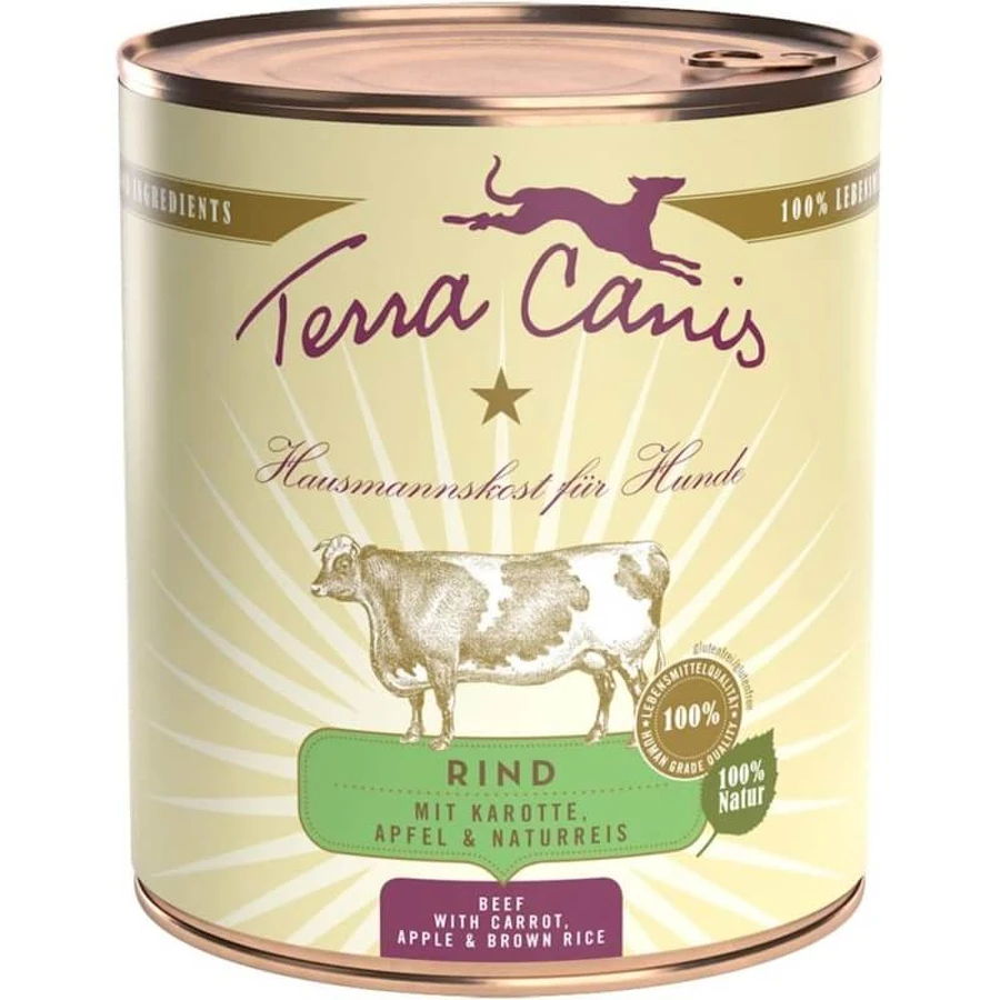 Terra Canis Classic Beef - Complete Wet Food for Adult Dogs of Normal Weight, 800 g