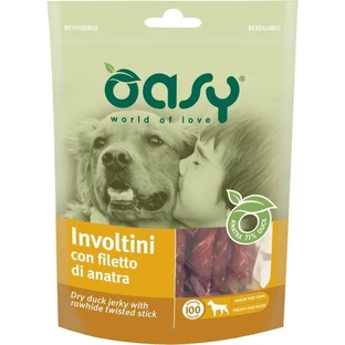 Rollitos de filete de pato Oasy - Snacks para perros, 100 g