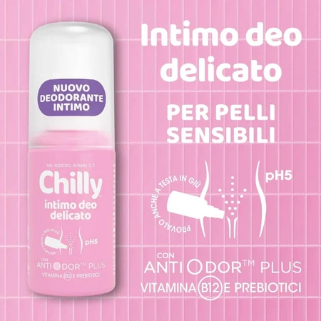 Chilly Gentle Intim-Deodorant, pH-Wert 5, mit Vitaminen und Präbiotika, 50 ml
