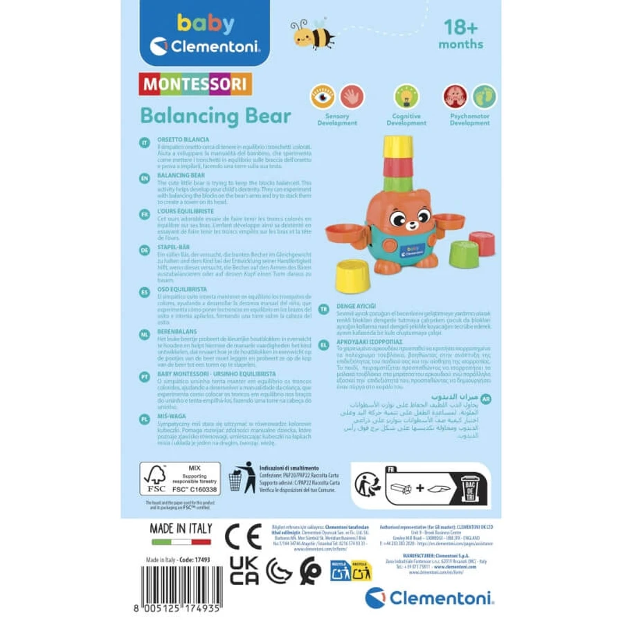 Clementoni Balancing Bear - Balancing Bear for Early Learning, 18m+