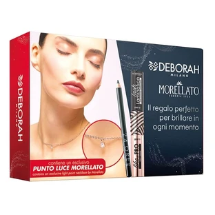 Deborah Beauty Kit &amp; Morellato No. 03 - Like a Pro Duo Mascara + 24-Hour Eye Pencil + Necklace with a Sparkling Accent