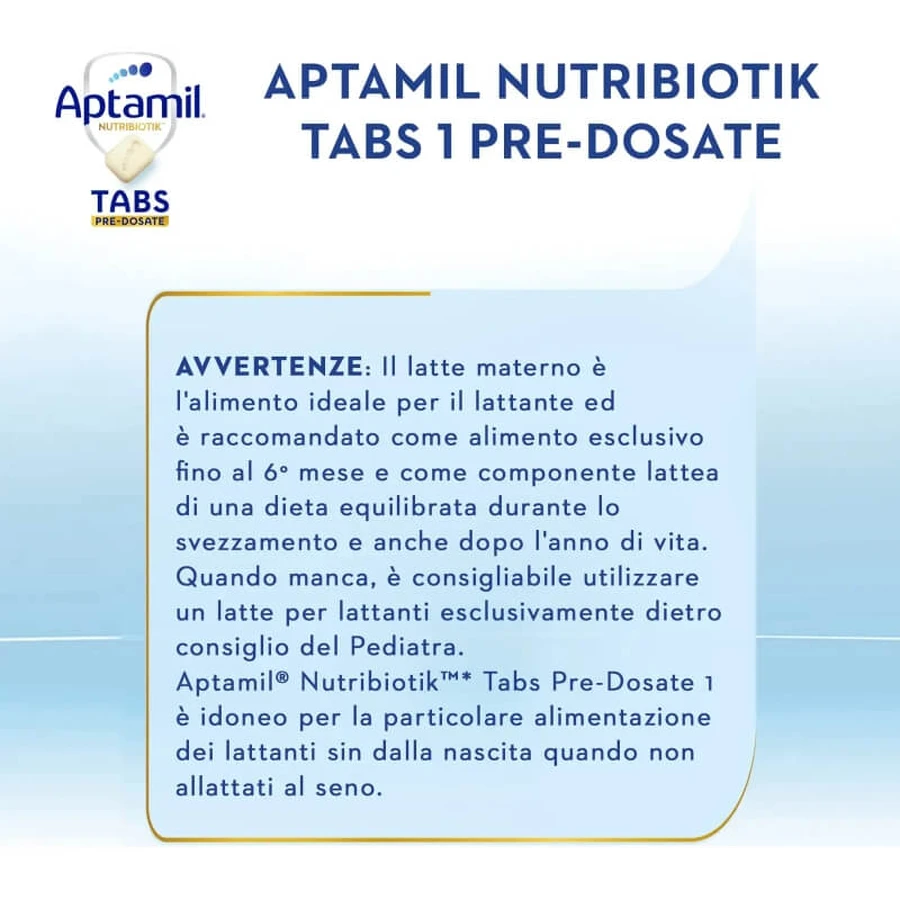 Aptamil Nutribiotik tabs 1 – Säuglingsnahrung für 0–6 Monate, 21 Beutel