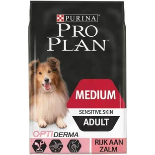Purina Pro Plan Medium Adult Sensitive Skin Lachs – Alleinfuttermittel für erwachsene Hunde mit empfindlicher Haut, 3 kg