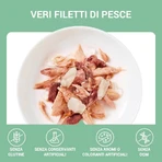 Schesir Complements Jelly-Coated Tuna and Red Mullet Fillets - Complete Cat Food, 70 g