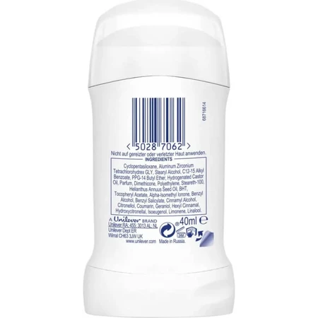 Waar: Invisible Dry – Geur van witte fresia en viooltjes – Deodorantstick, 40 ml