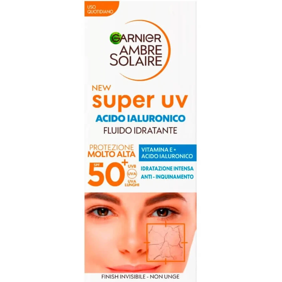 Garnier Ambre Solaire - Super UV Hyaluronzuur SPF 50+ - Hydraterende vloeistof 40 ml