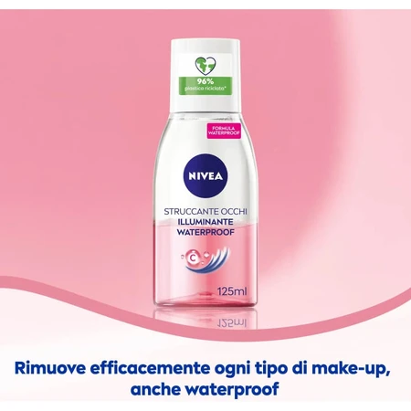 Desmaquillante de ojos iluminador y resistente al agua de Nivea, 125 ml