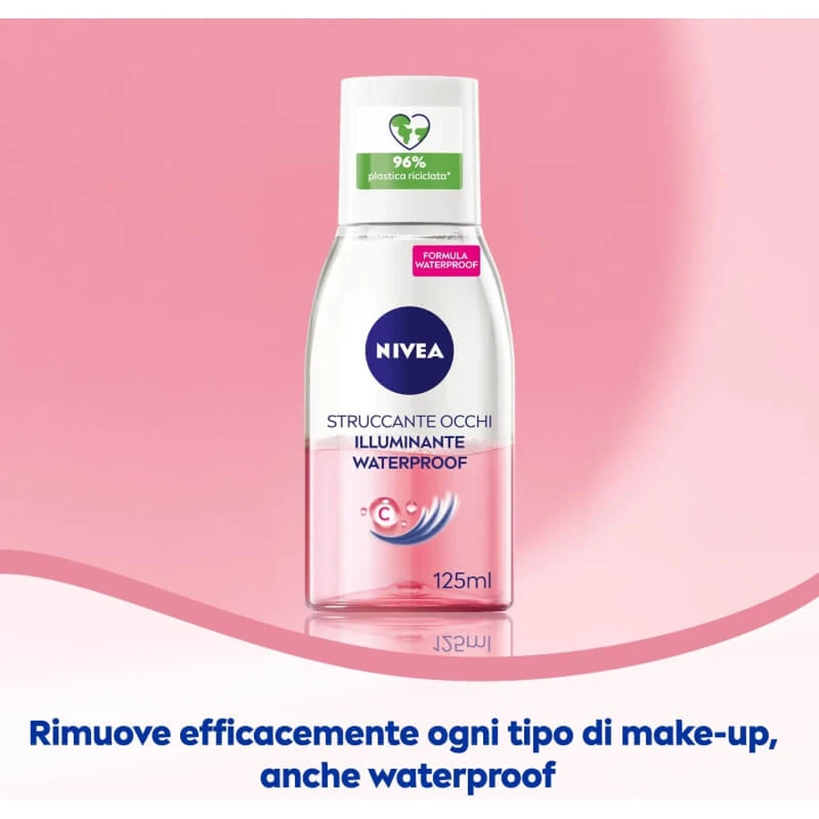 Desmaquillante de ojos iluminador y resistente al agua de Nivea, 125 ml