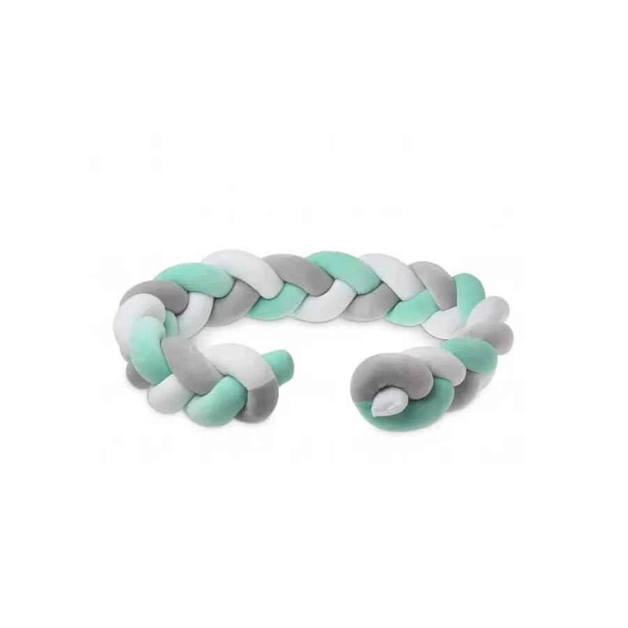 Trenza protectora Kiokids para cunas y moisés - Verde menta, 1,50 m