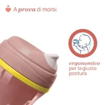 Vaso Chicco Active Cup - A partir de los 14 meses, vaso para niños, a prueba de derrames, boquilla rígida, aislante, rosa, 266 ml