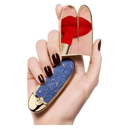 Guerlain Rouge G - Denim Flora Double Mirror Case
