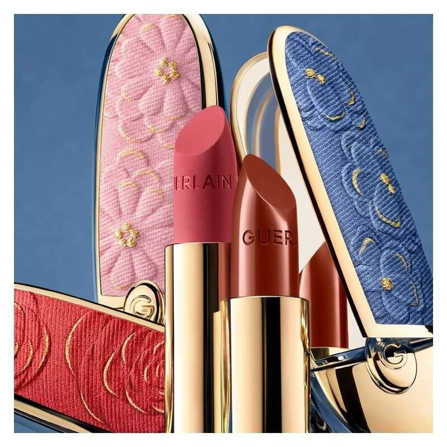 Guerlain Rouge G - Denim Flora Double Mirror Case