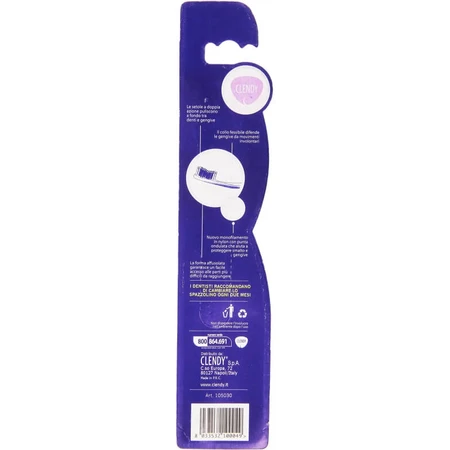 Clendy Manual Toothbrush with Dual Action: Cleans Teeth and Tongue
