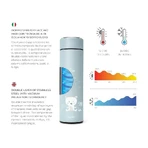 Botella térmica Nuvita con termómetro LED, verde salvia, 500 ml