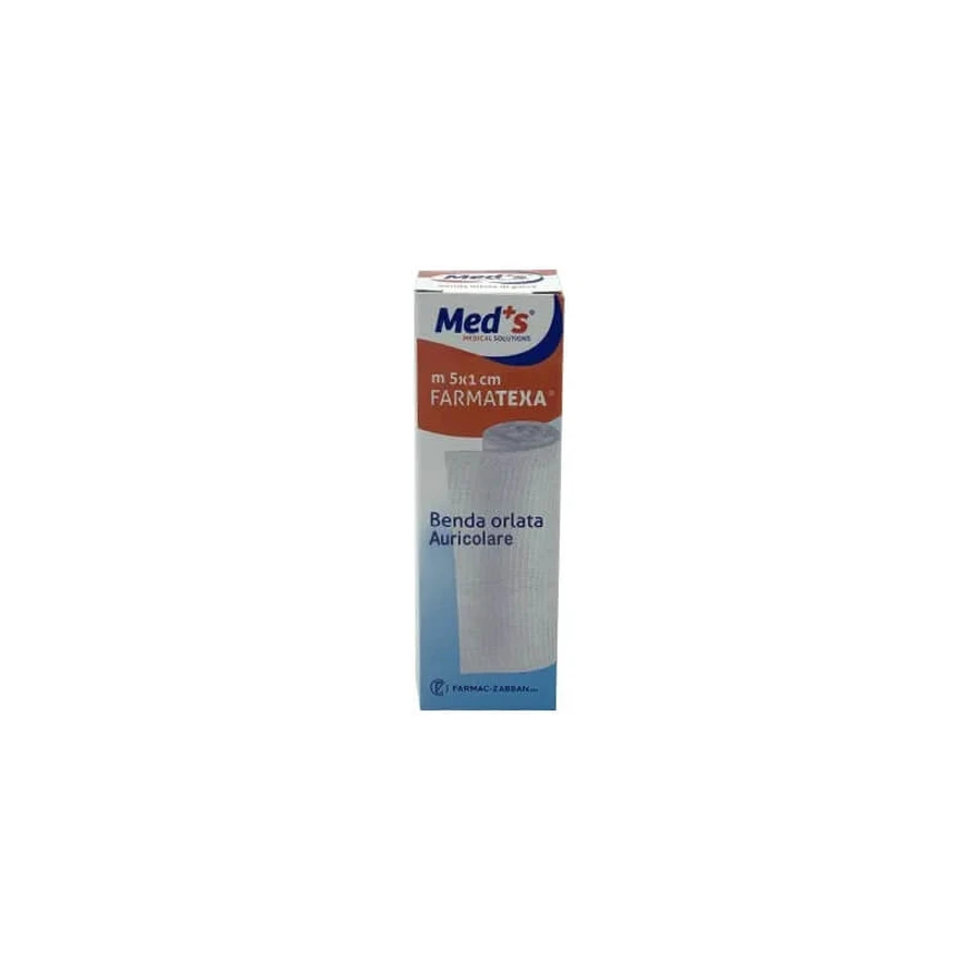 Farmatexa Meds Hemmed Ear Bandage, 500 meters x 1 cm