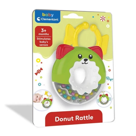 Hochet « Donut » de Clementoni - Hochet de dentition et sensoriel pour nouveau-nés
