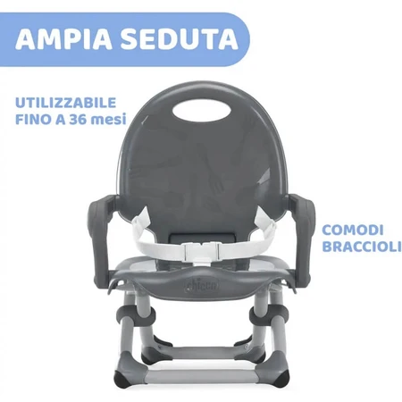 Chicco Pocket Snack - Chair Booster Seat, Dark Gray