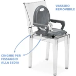 Chicco Pocket Snack - Chair Booster Seat, Dark Gray