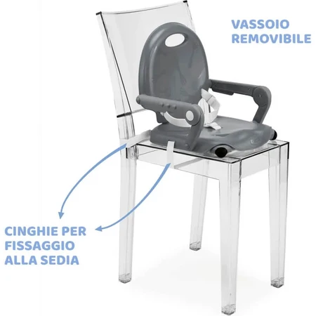 Chicco Pocket Snack - Chair Booster Seat, Dark Gray