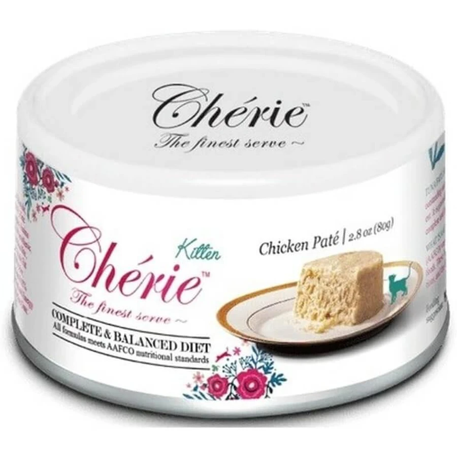 Cherie Kitten Hühnermousse – Alleinfuttermittel für Kätzchen, 80 g