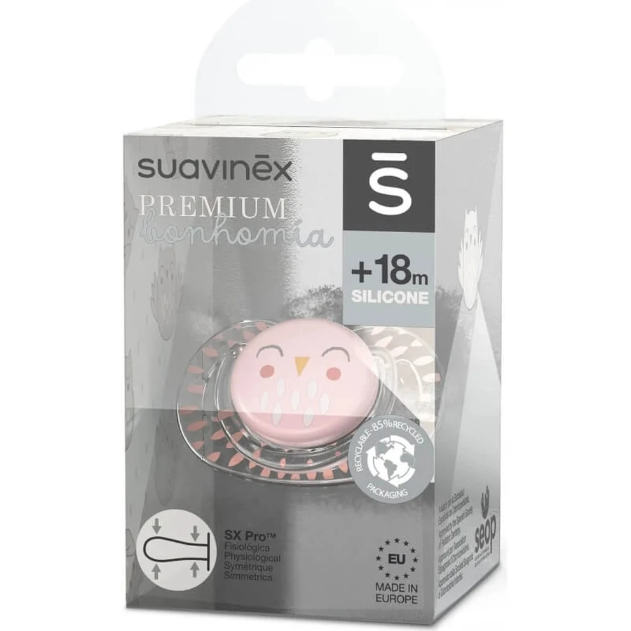 Suavinex Bonhomia - SX Pro Silicone Pacifier 18m+ - Pink
