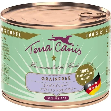 Terra Canis Sans céréales au lapin - Aliment humide complet pour chiens adultes de poids normal, 200 g