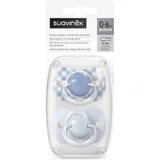Suavinex Wild & Free – 2 Silikon-Schnuller „Sx Pro“, 0–6 Monate, hellblau