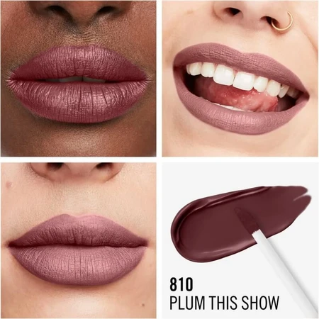 Rimmel Lasting Mega Matte - Pintalabios líquido n.º 810 Plum This Show