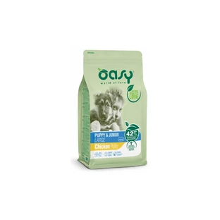 Oasy Puppy & Junior Large Chicken - Pienso completo para cachorros de razas grandes y gigantes, 3 kg