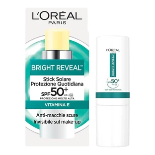 L'Oréal Paris Gezichtszonnebrandcrème SPF 50+ Bright Reveal Sunscreen Stick voor dagelijkse bescherming, 9 ml