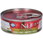 Farmina N&amp;d Quinoa Skin &amp; Coat Pato y coco - Alimento dietético para gatos adultos con intolerancias alimentarias, 80 g