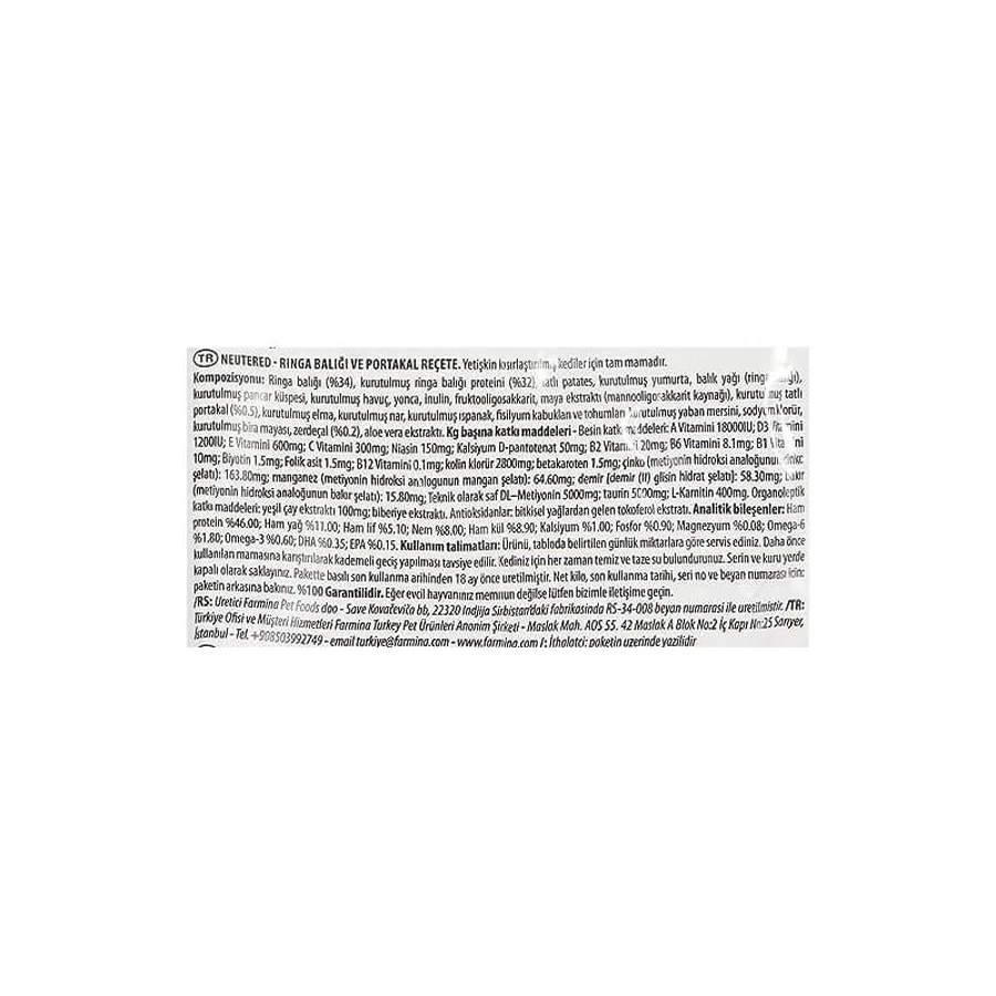Farmina N&amp;d Ocean Neutered con arenque y naranja - Pienso completo para gatos, 5 kg