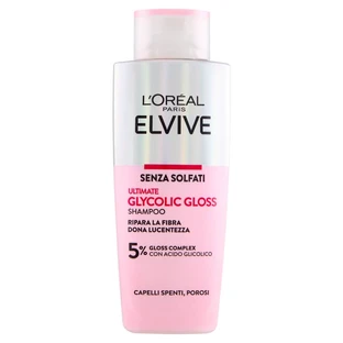 Elvive Ultimate Glycolic Gloss - Sulfaatvrije shampoo voor glans bij dof haar, 200 ml