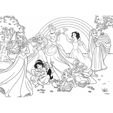 Lisciani dubbelzijdige Princess-maxi-puzzel, 108 stukjes