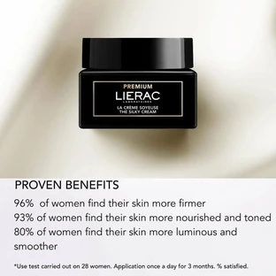 Lierac Premium La Crème Soyeuse - Crema facial antienvejecimiento para piel normal, recambio de 50 ml