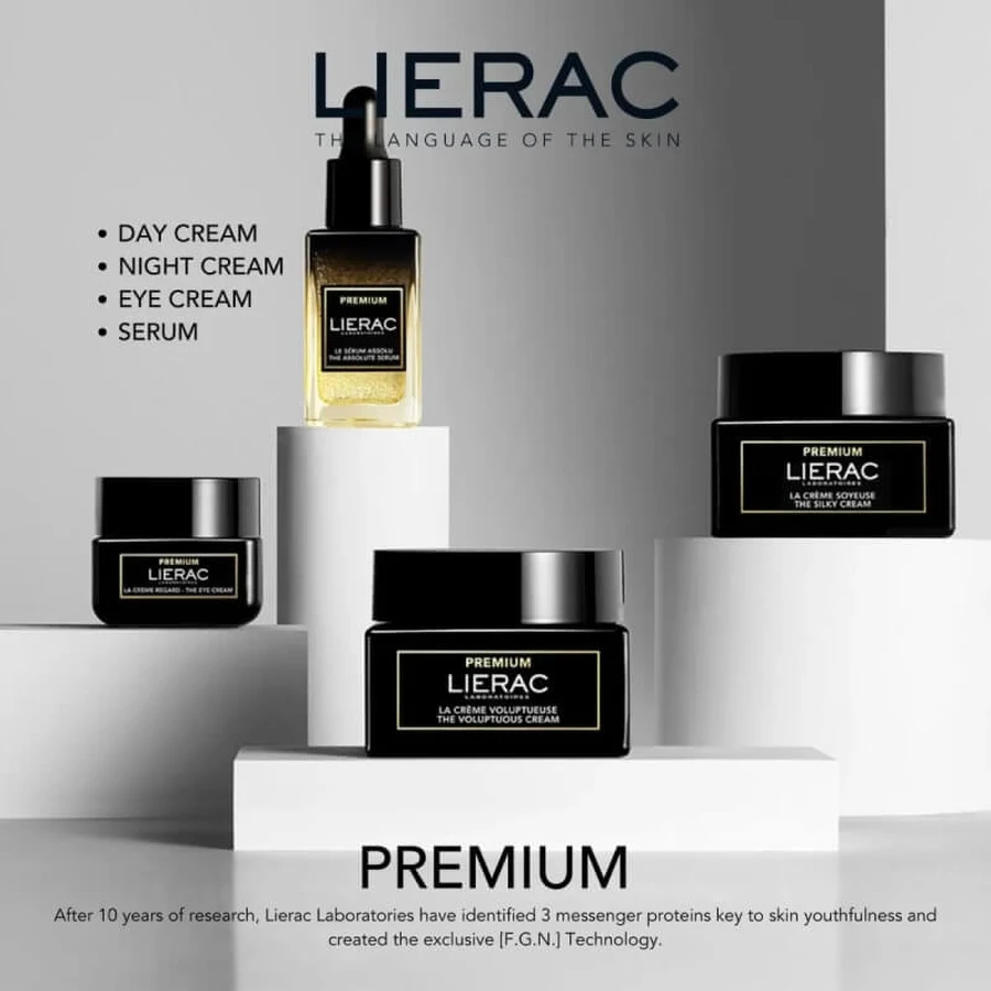 Lierac Premium La Crème Soyeuse - Crema facial antienvejecimiento para piel normal, recambio de 50 ml