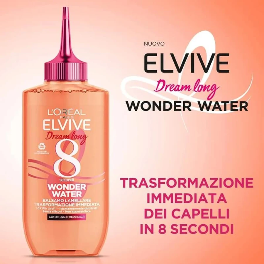 Elvive Dream Long Wonder Water - Après-shampoing lamellaire à transformation instantanée, 200 ml