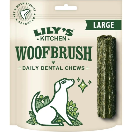 Lily's Kitchen Woofbrush - 7 golosinas dentales para perros adultos de gran tamaño, 74 g
