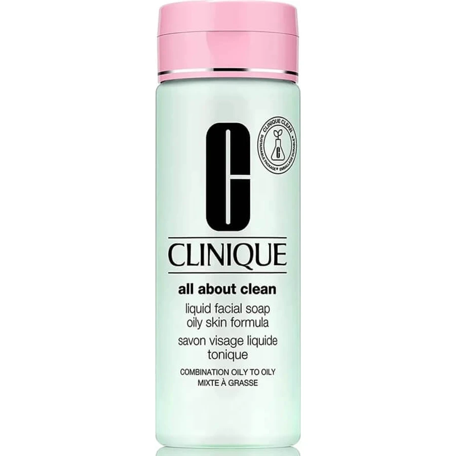 Clinique All About Clean Fórmula para piel grasa - Jabón facial líquido para piel mixta a grasa, 200 ml